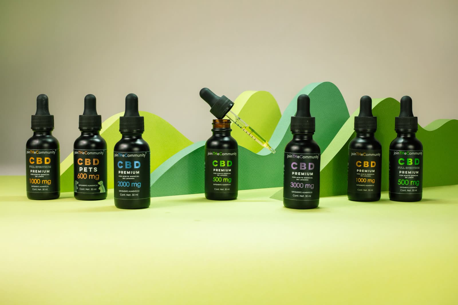 Rio Hemp & Wellness retail shelf with tinctures and balms displayed