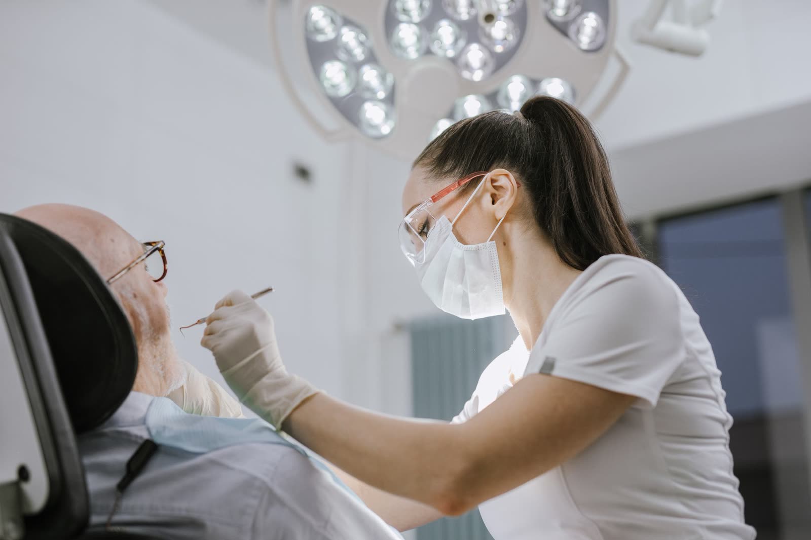 Patient with a bright, professionally whitened smile