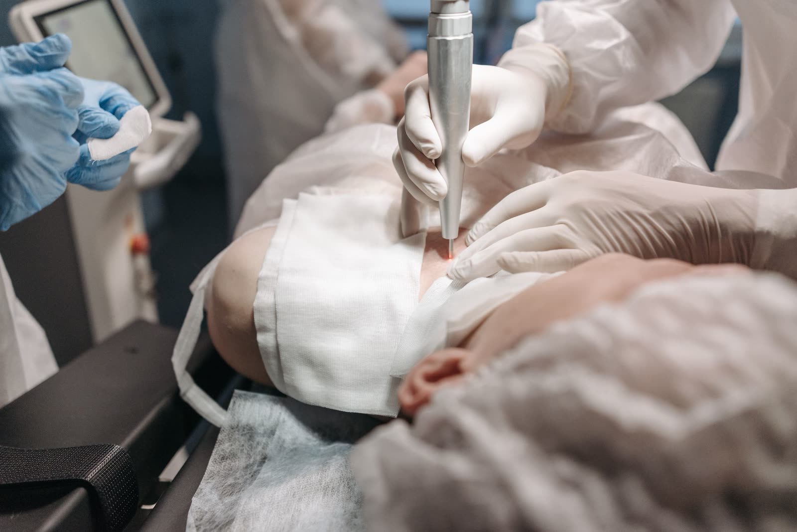 Nurse injector administering a Botox treatment